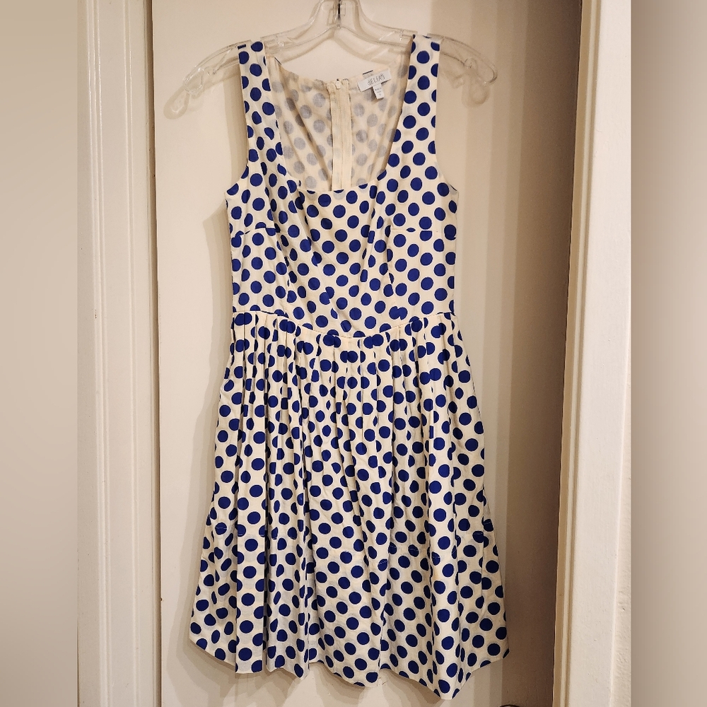 Delia's Vintage Blue Polka Dot Square Neck Dress 👗 Size S Small NWOT